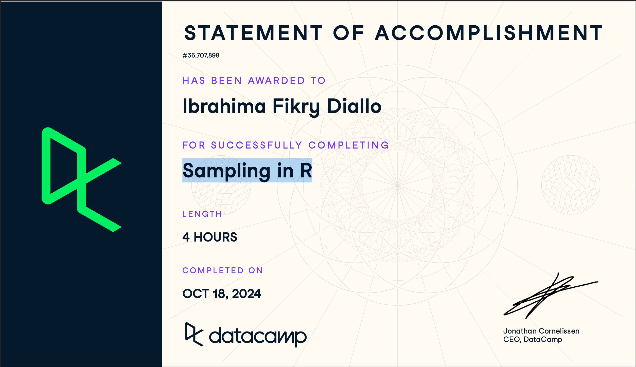 Sampling in R Certificate
